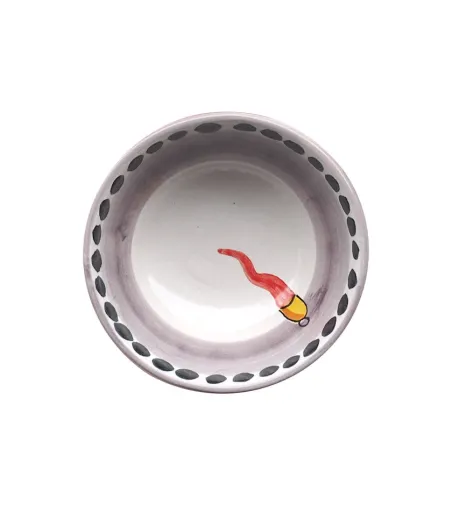 Set 6 Ciotole Medie con Corno Rosso - Wftb