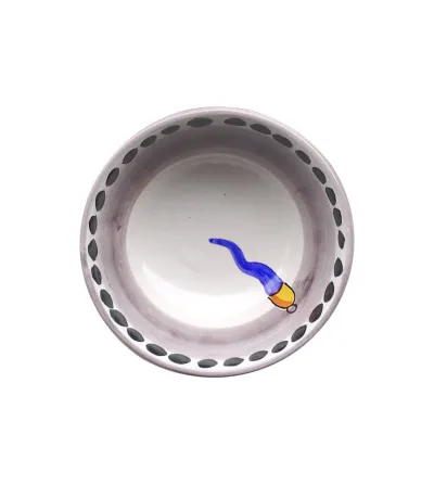 Set 6 Ciotole Medie con Corno Blu - Wftb 2