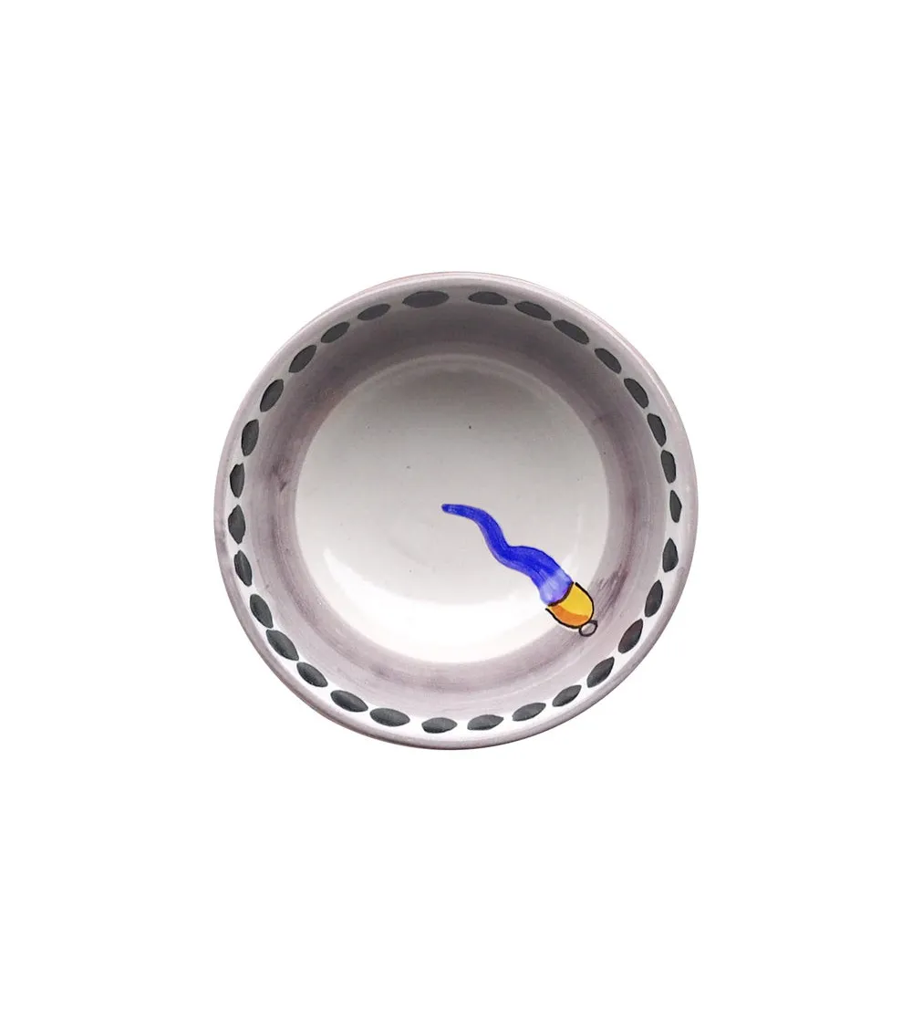 Set 6 Ciotole Medie con Corno Blu - Wftb