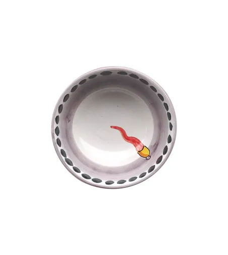 Set 6 Ciotole Piccole con Corno Rosso - Wftb