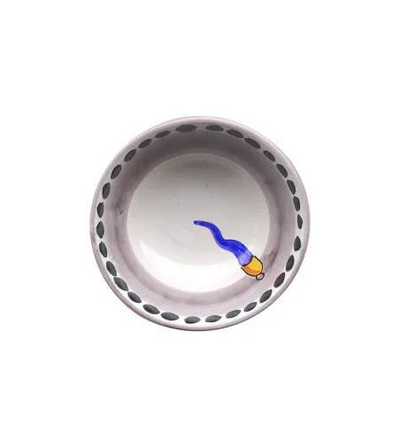 Set 6 Ciotole Piccole con Corno Blu - Wftb