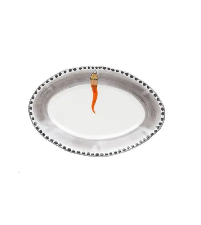 Bandeja Ovalada Grande con Cuerno Naranja - Wftb