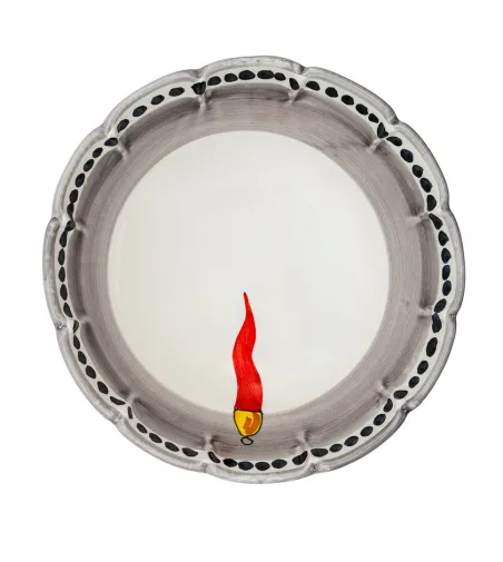 Wftb - Große Salatschüssel mit rotem Horn