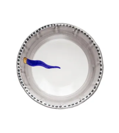 Wftb - Large Salad Bowl with Blue Horn