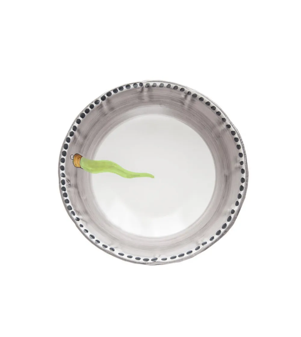 Wftb - Small Salad Bowl with Green Horn