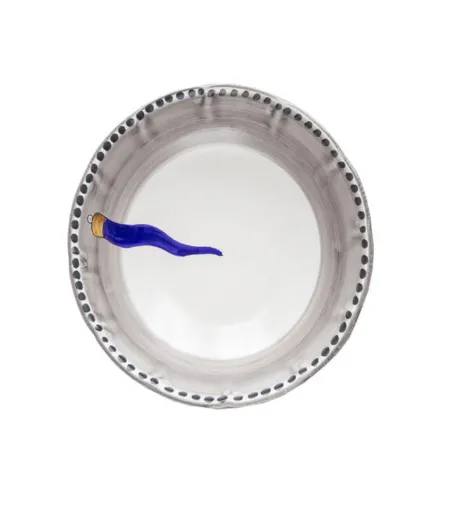 Wftb - Small Salad Bowl with Blue Horn