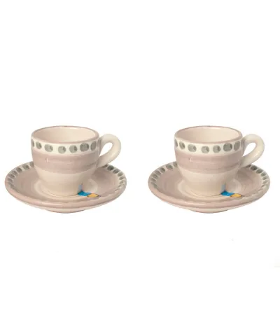 Set 2 Tazzine da Caffè con Corno Azzurro - Wftb