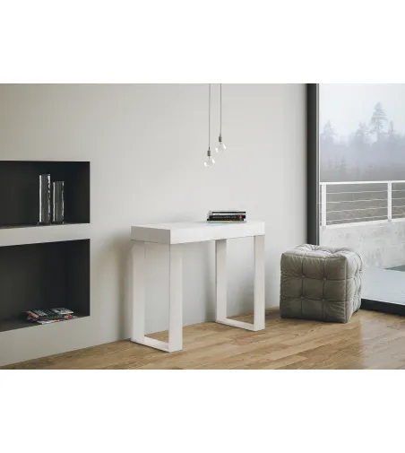 Itamoby - Tecno White Extendable Console Table
