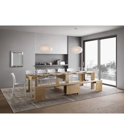 Itamoby - Evolve Extendable Console Table with 1 Bench 2