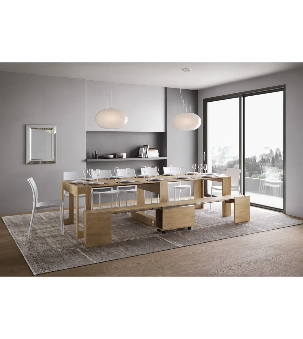 Table Console Extensible avec 1 Banc...