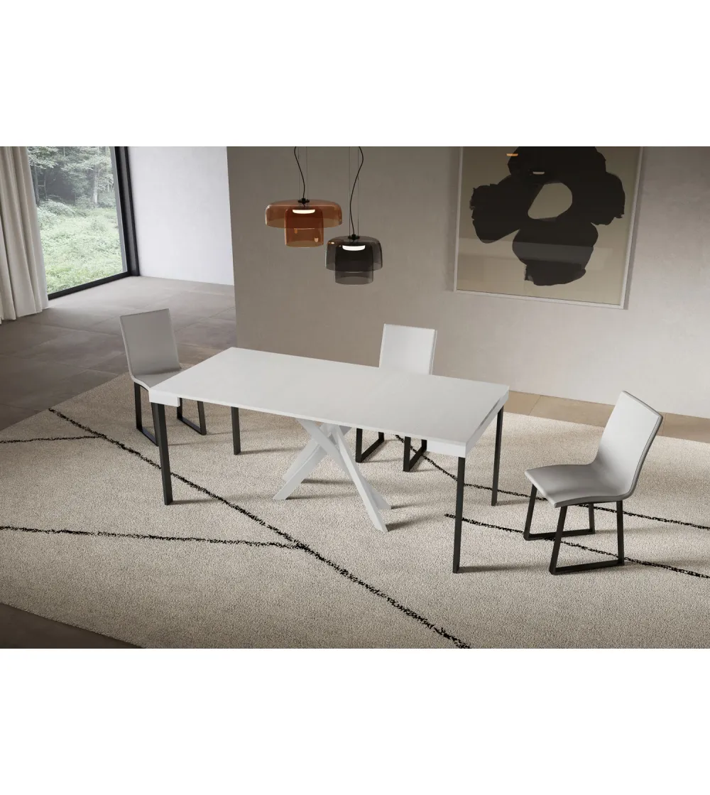 Table Console Blanche Extensible Saki...