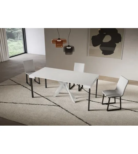 Table Console Blanche Extensible Saki Evolution Small - Itamoby