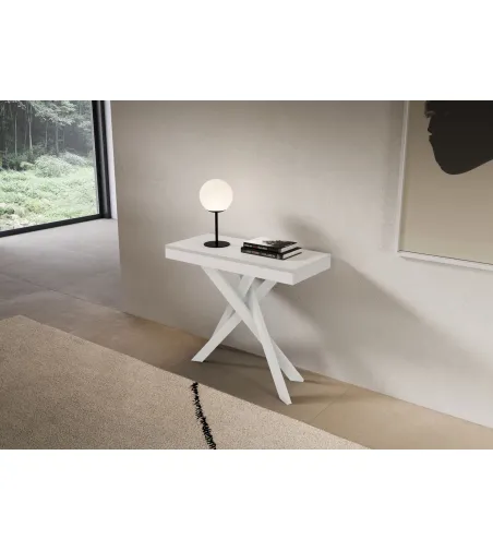 Table Console Blanche Extensible Saki Evolution - Itamoby
