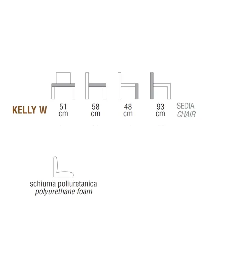 Chaise Kelly W - Ambiance Italia