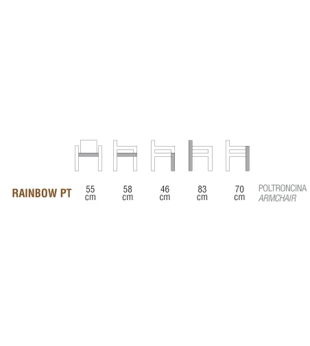 Ambiance Italia - Rainbow PT Stuhl