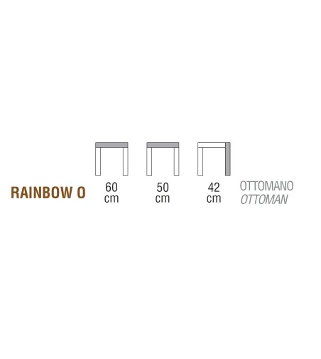 Puf/Reposapiés Rainbow O - Ambiance Italia