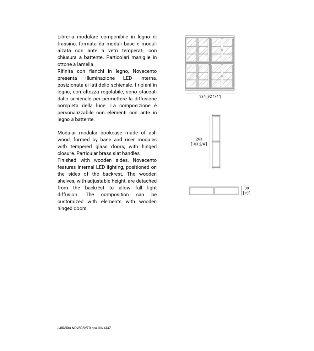 Morelato - Novecento Bookcase