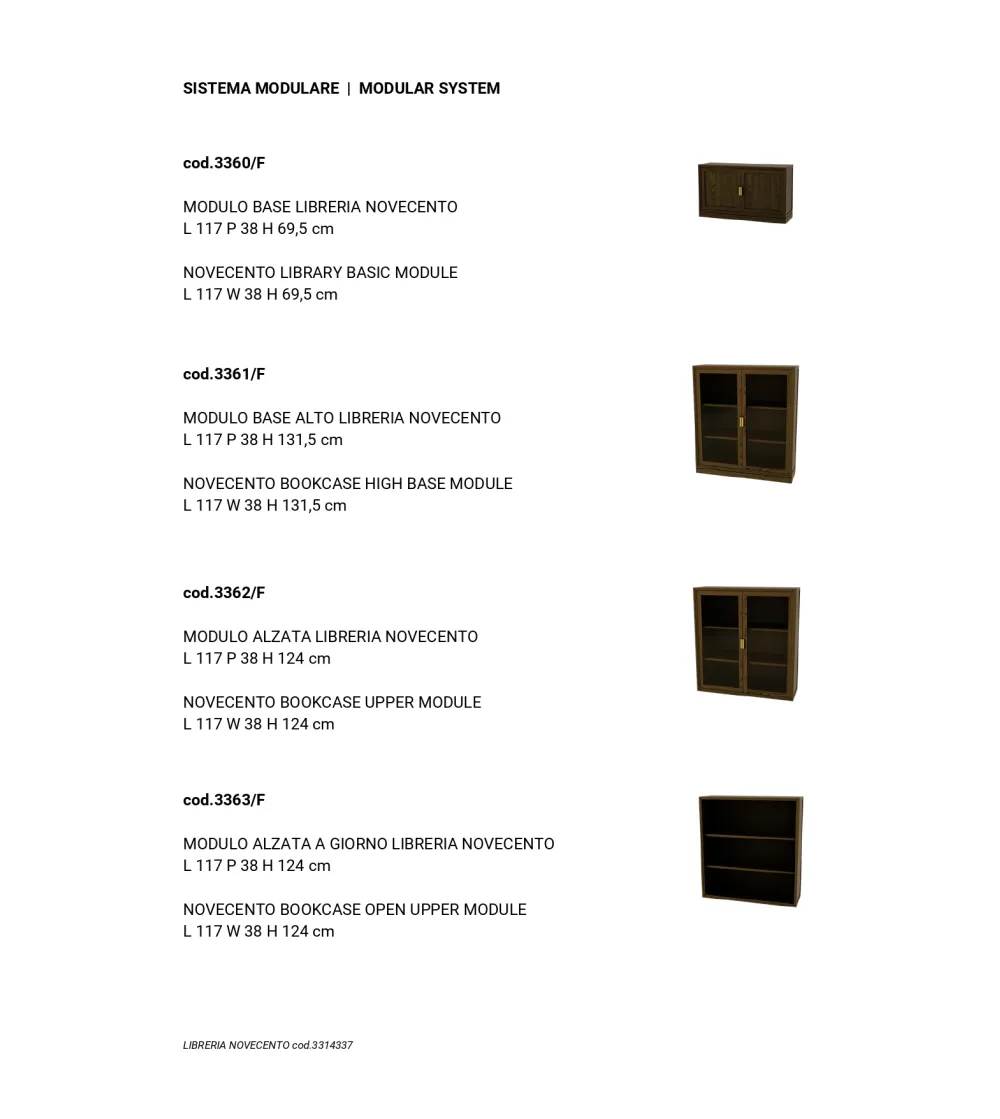 Morelato - Novecento Bookcase