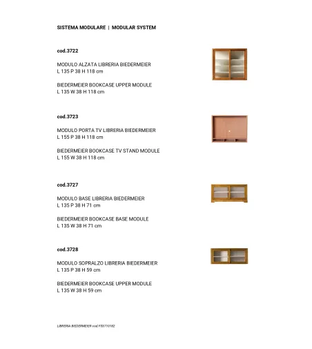 Morelato - Biedermeier Modular Bookcase