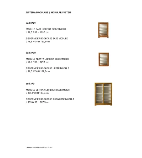 Morelato - Biedermeier Modulares Bücherregal