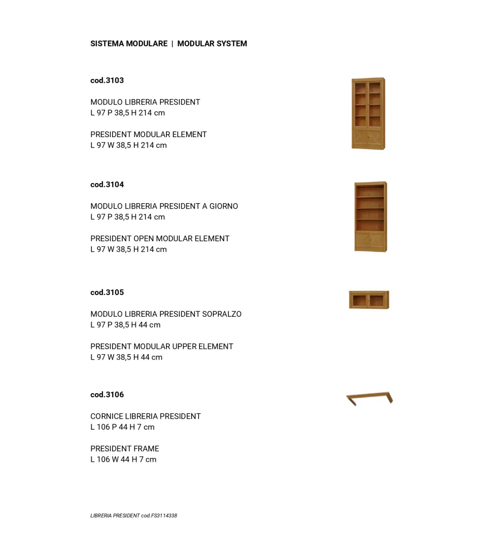Morelato - President Modular Bookcase
