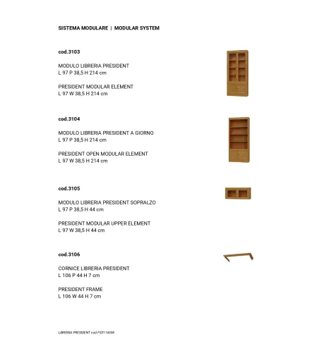 Morelato - President Modulares Bücherregal