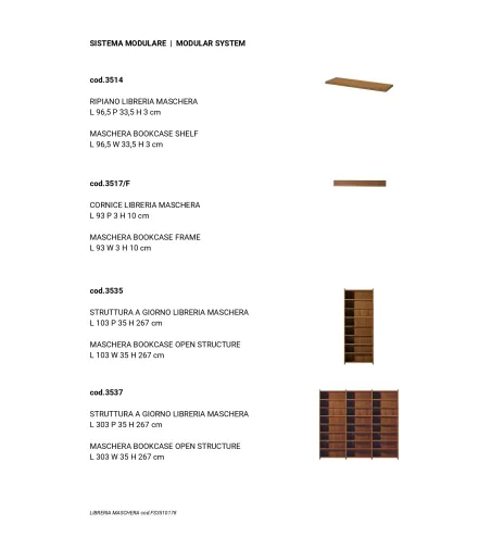Morelato - Maschera Modulares Bücherregal