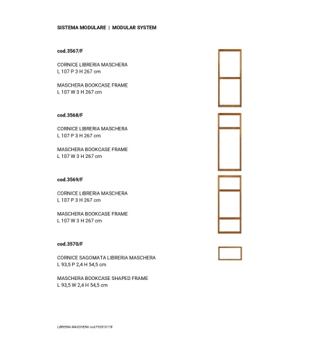 Morelato - Maschera Modulares Bücherregal