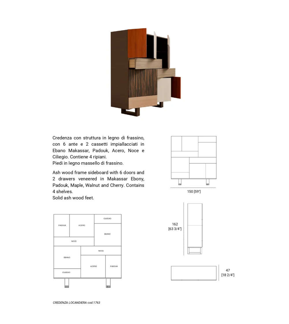 Credenza Alta Locandiera - Morelato