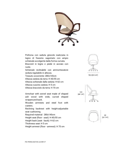 Silla de Oficina Agatha - Morelato